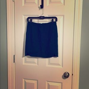 Hunter Green Wool Mini Skirt